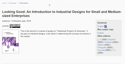 Looking Good: An Introduction to Industrial Designs for Small and Medium-sized Enterprises