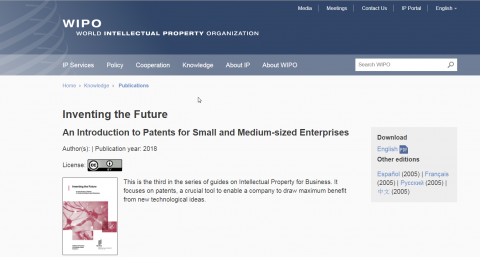 Inventing the Future : An Introduction to Patents for Small and Medium-sized Enterprises