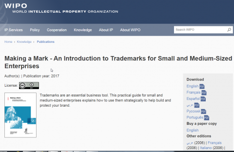 Making a Mark - An Introduction to Trademarks for Small and Medium-Sized Enterprises