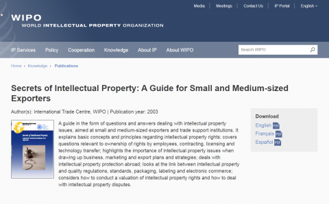 Secrets of Intellectual Property: A Guide for Small and Medium-sized Exporters