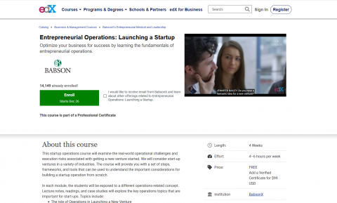 Entrepreneurial Operations: Launching a Startup